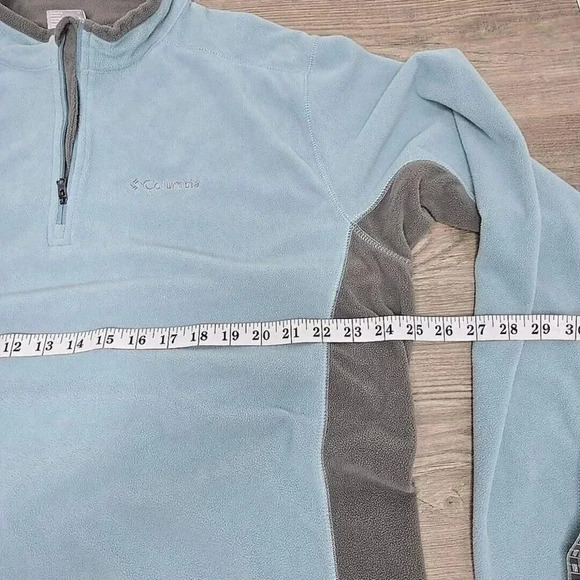 Columbia Sportswear Jacket XL Blue Grey Mens 1/4 Zip Fleece Pullover - Picture 7 of 8